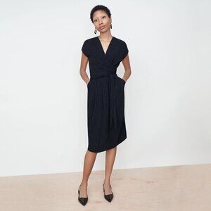 M.M. Lafleur The Noel Dress Faded Stripe wrap around Size 10 Workwear Office